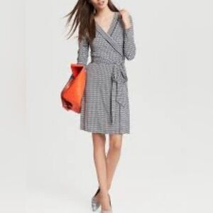 Banana Republic Factory Elephant Printed Wrap Dress
